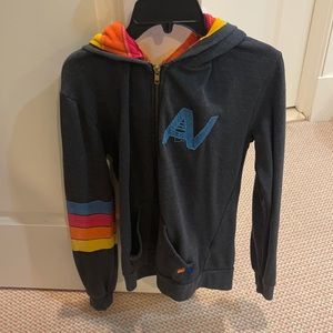 WOMENS AVIATOR NATION ZIP UP HOODIE